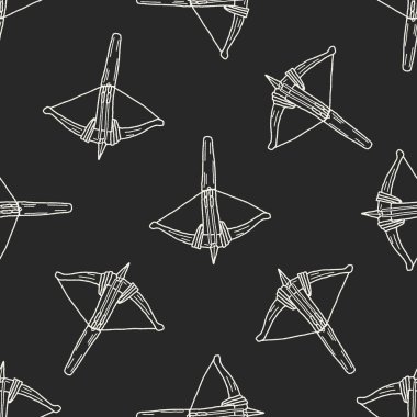 Tatar yayı doodle Dikişsiz desen arka plan