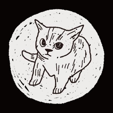 kedi doodle çizim