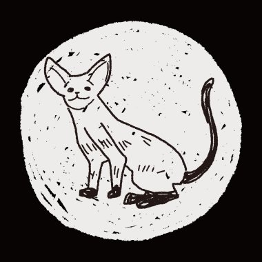 kedi doodle çizim