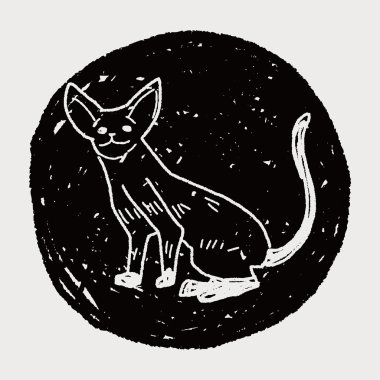 kedi doodle çizim