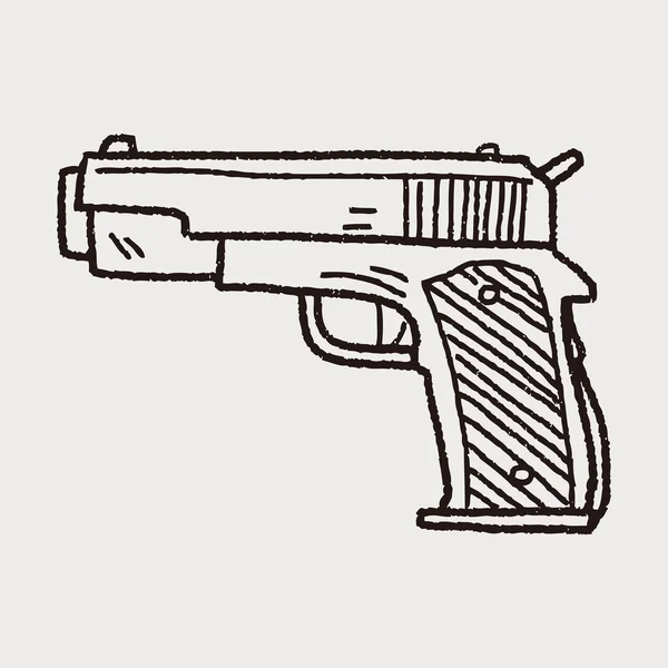 Pistolet doodle — Image vectorielle