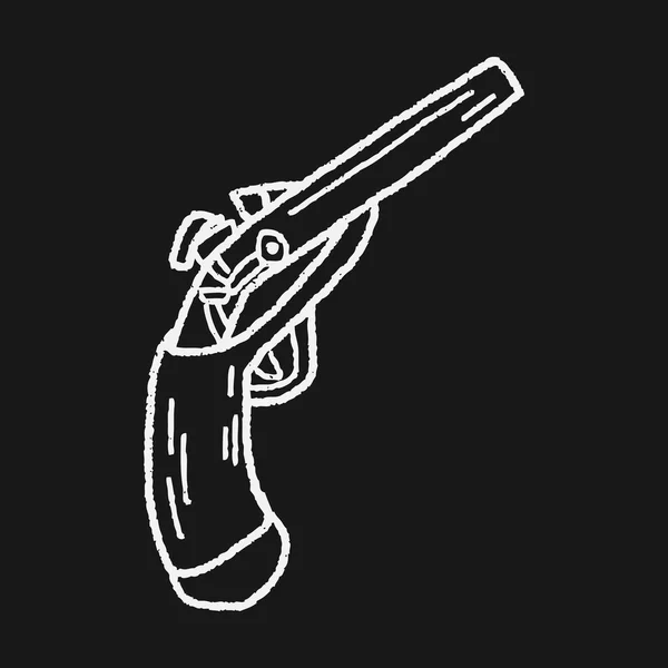 Garabato de arma — Vector de stock