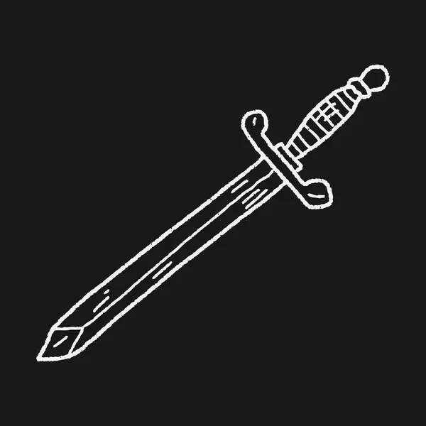 Épée doodle — Image vectorielle
