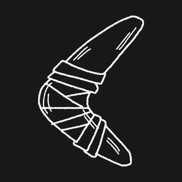 Boomerang doodle — Vetor de Stock