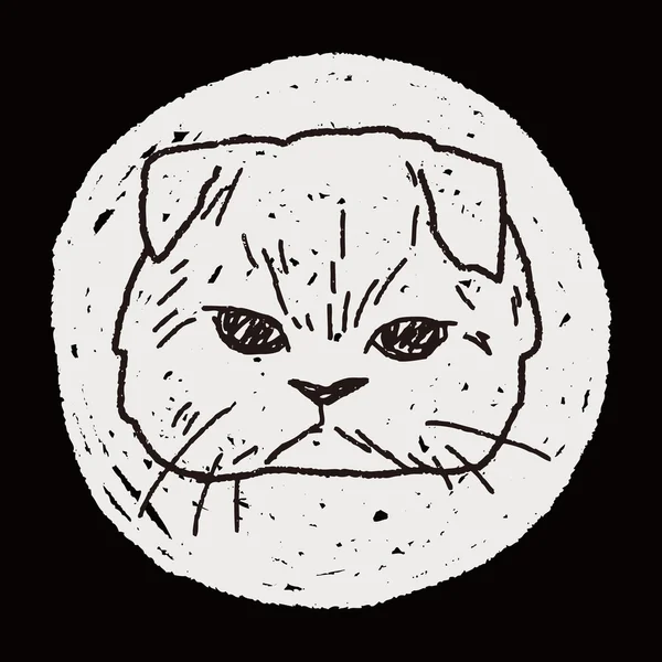 Dibujo de garabato gato — Archivo Imágenes Vectoriales