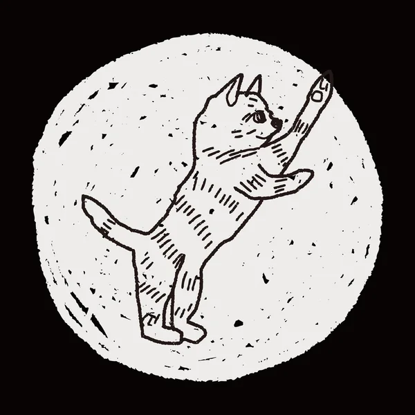 猫落書き図面 — ストックベクタ