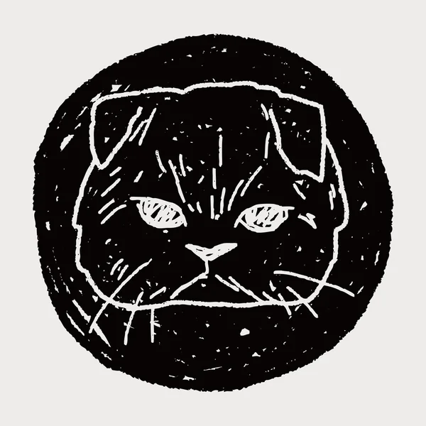 Γάτα doodle σχέδιο — Διανυσματικό Αρχείο