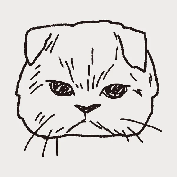 猫落書き図面 — ストックベクタ