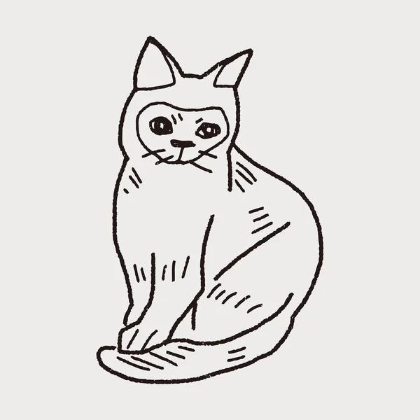 Dessin de gribouille de chat — Image vectorielle