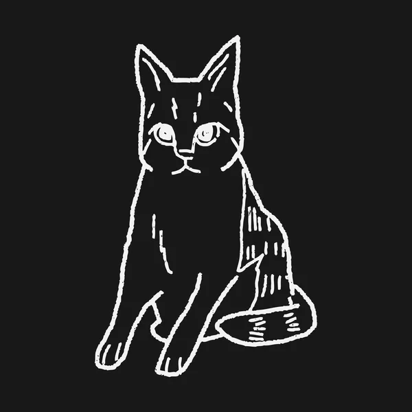 Cat doodle výkresu — Stockový vektor