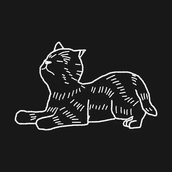 Cat doodle výkresu — Stockový vektor