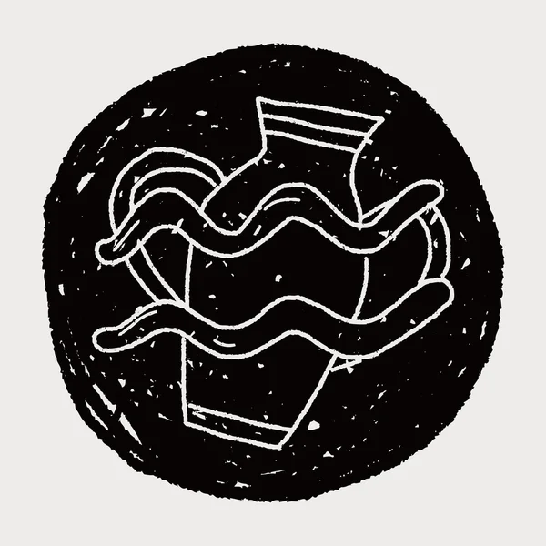 Kova takımyıldızı doodle — Stok Vektör