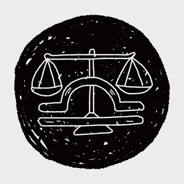 Libra Constelação doodle —  Vetores de Stock