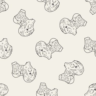 köpek doodle Dikişsiz desen arka plan