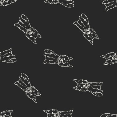 köpek doodle Dikişsiz desen arka plan