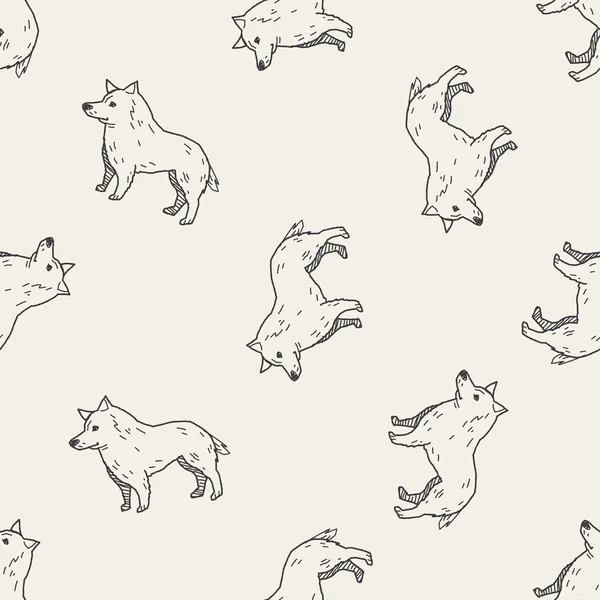 Pies doodle tło wzór — Wektor stockowy
