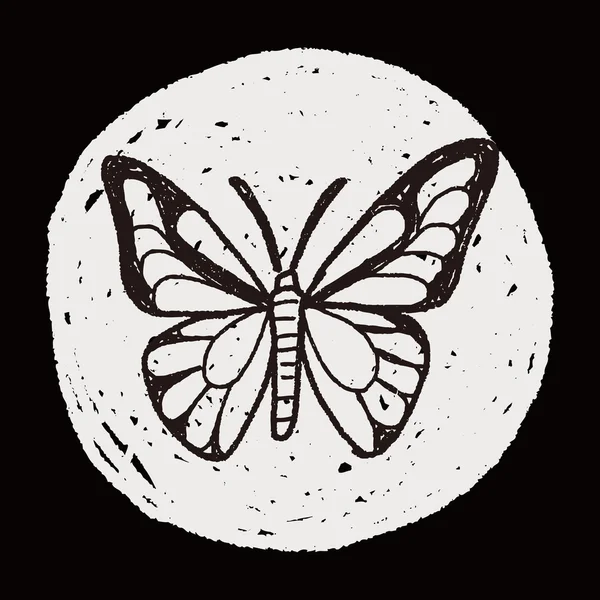 Butterfly doodle — Stock vektor