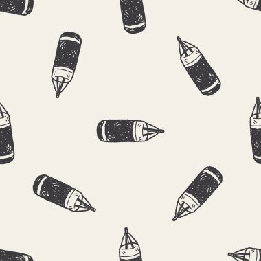 kum torbası doodle Dikişsiz desen arka plan