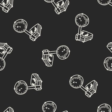 ağırlık ölçek doodle Dikişsiz desen arka plan