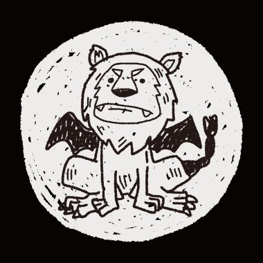 aslan canavar doodle