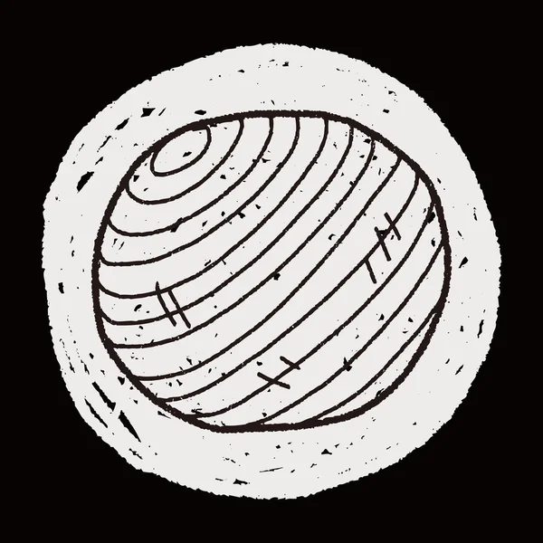 Jóga míč doodle — Stockový vektor