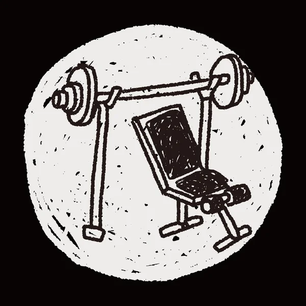 Halter fitness doodle — Stockvector