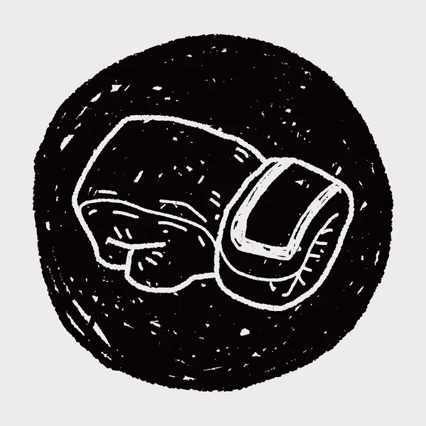 Doodle rękawiczka sport — Wektor stockowy