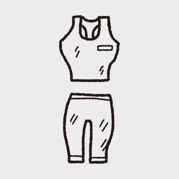 Vêtements de sport gribouille — Image vectorielle