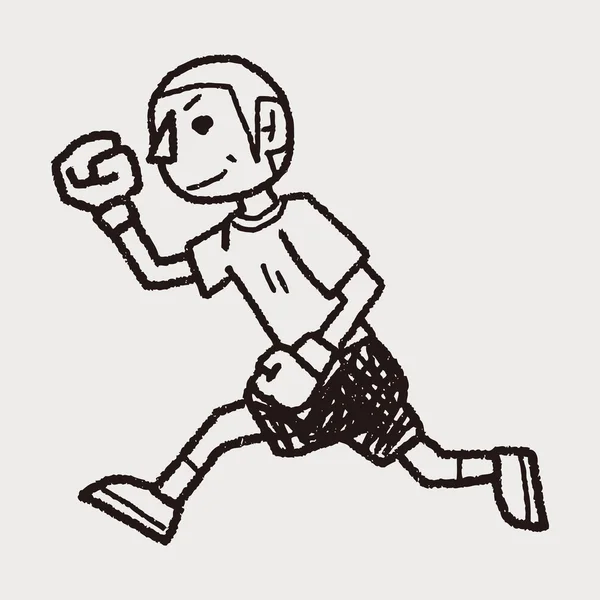 Running Doodle — Stockvektor