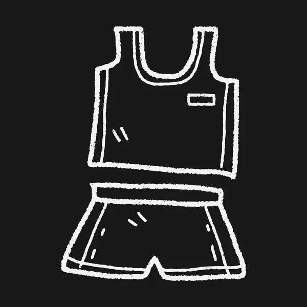 Abbigliamento sportivo doodle — Vettoriale Stock
