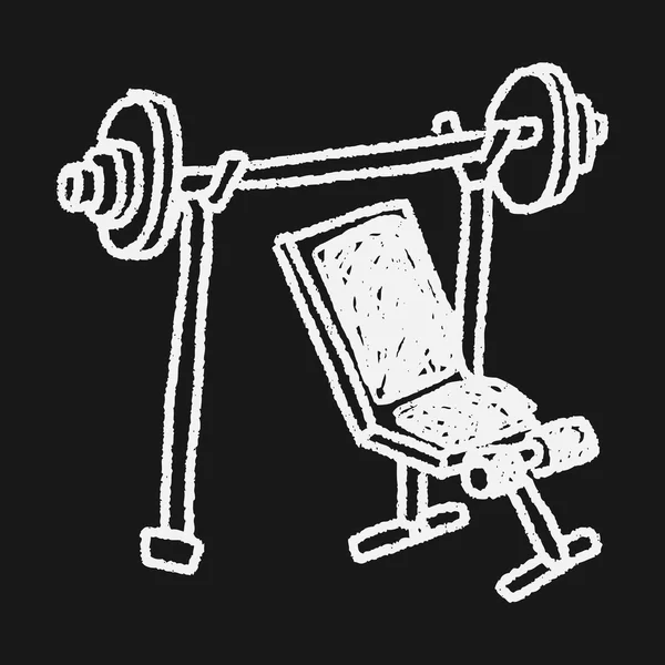 Činka fitness doodle — Stockový vektor