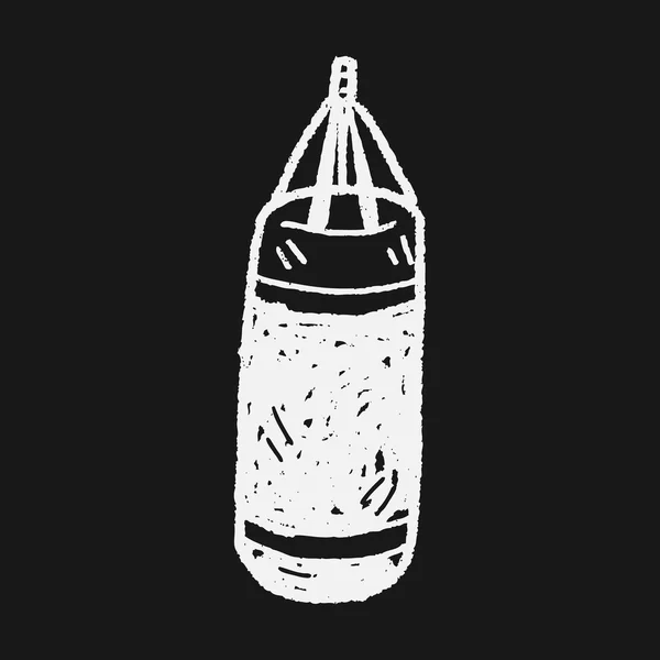 Kum torbası doodle — Stok Vektör