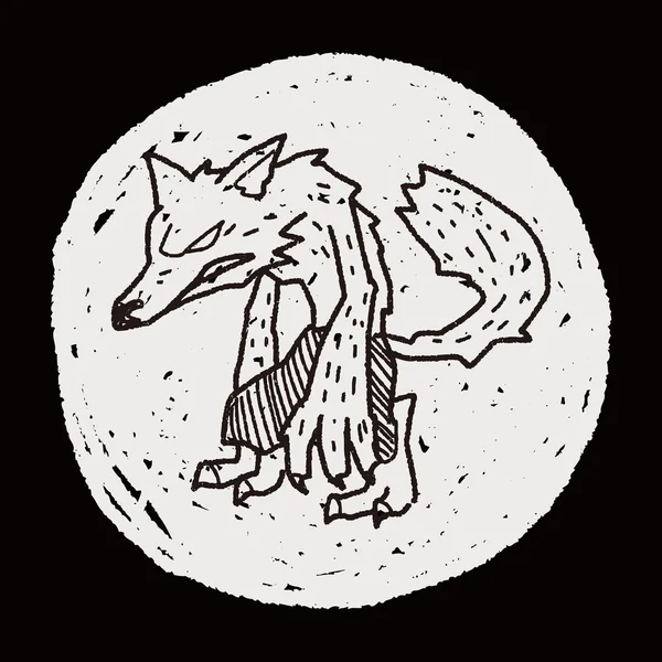 Werwolf-Doodle — Stockvektor