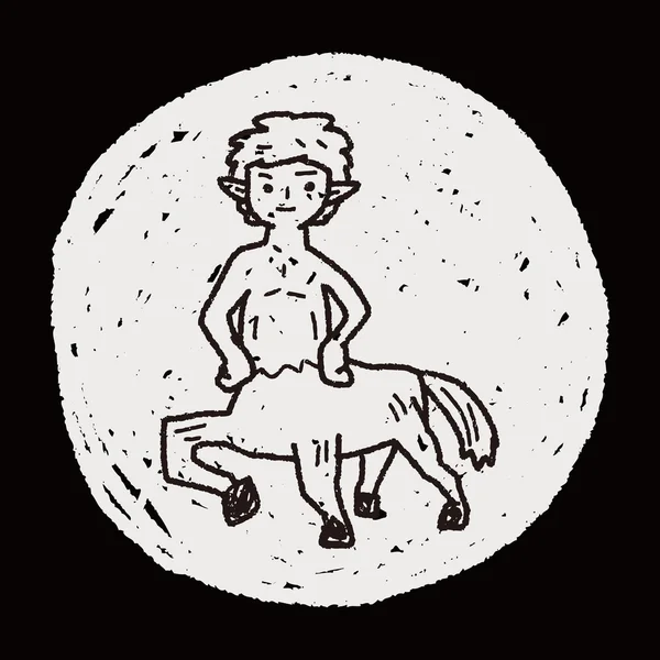 Centaur doodle — стоковый вектор
