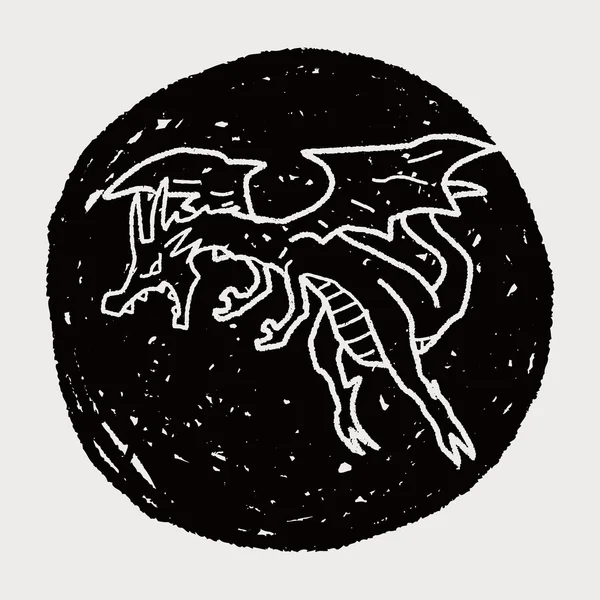 Dragon doodle — Stock vektor
