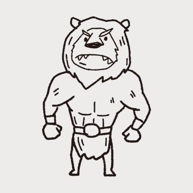 aslan canavar doodle