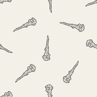 sihirli değnek doodle Dikişsiz desen arka plan