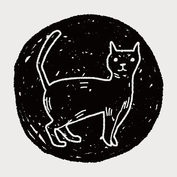 Doodle de gato — Vetor de Stock