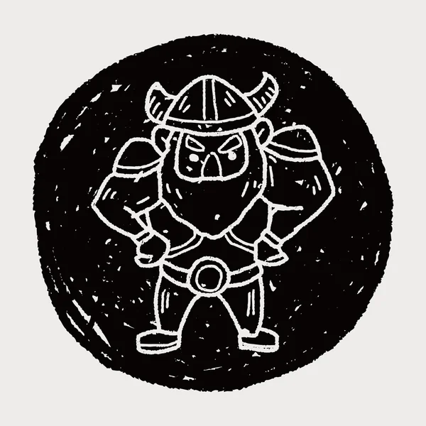 Doodle viking —  Vetores de Stock