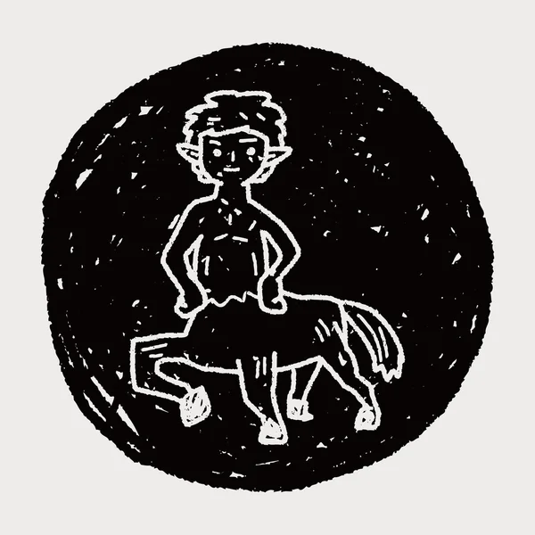 Centaur doodle — Stockvector