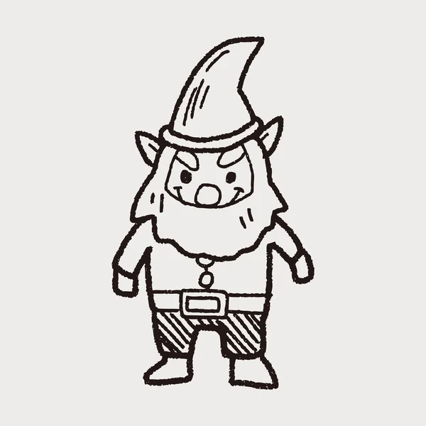 Elf doodle — Stockvector