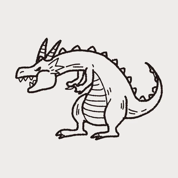 Dragon doodle — Stockvector