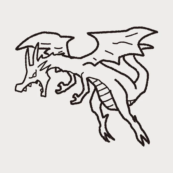 Dragon doodle — Image vectorielle