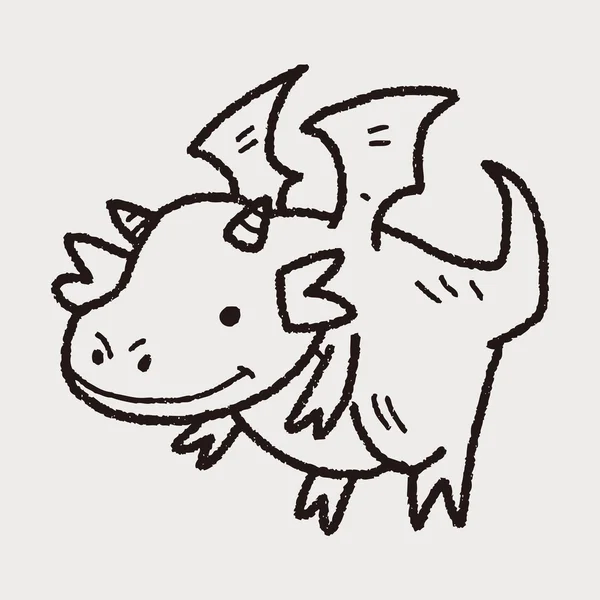 Doodle дракона — стоковий вектор