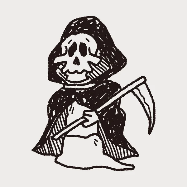 Grim reaper doodle — стоковий вектор