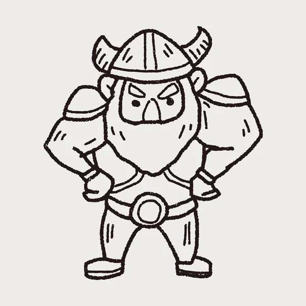 Viking doodle — Stock vektor