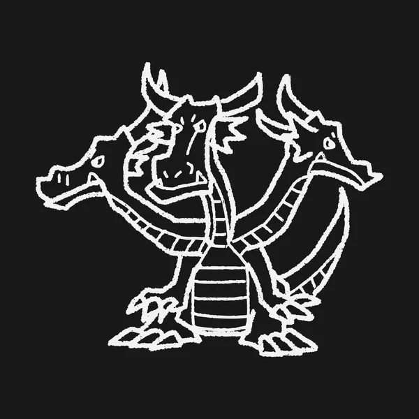 Dragon doodle — Stock Vector