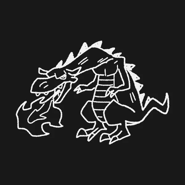 Dragon doodle — Stock vektor