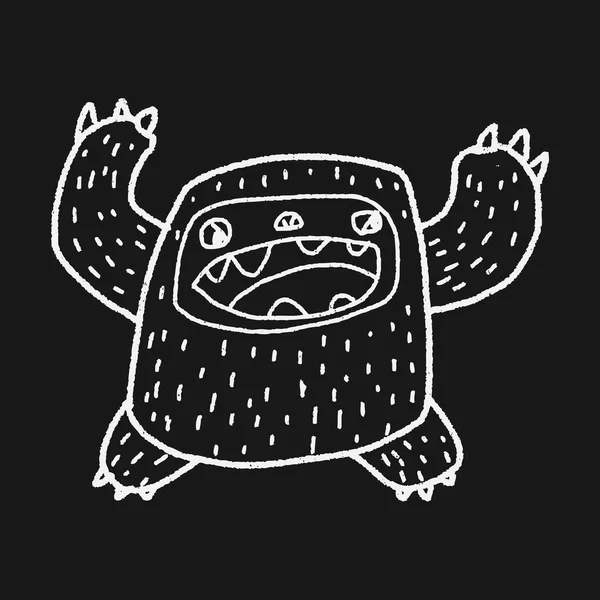 Monstre gribouille — Image vectorielle