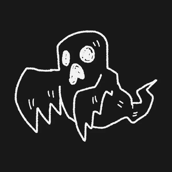 Doodle fantasma — Vetor de Stock